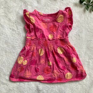 Healthtex Toddler Dress 18M | Pink Polka Dot Flutter Sleeve VGUC
